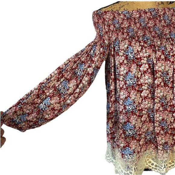 Anthropologie Vanessa Virginia Quarter Sleeve Off Shoulder Blouse - Picture 2 of 8